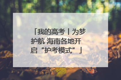 我的高考丨为梦护航 海南各地开启“护考模式”