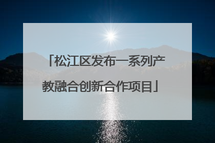 松江区发布一系列产教融合创新合作项目
