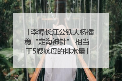 李埠长江公铁大桥插稳“定海神针” 相当于5艘航母的排水量