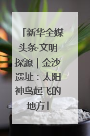 新华全媒头条·文明探源｜金沙遗址：太阳神鸟起飞的地方