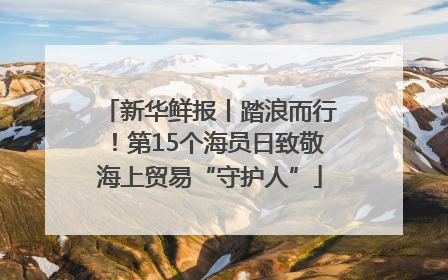 新华鲜报丨踏浪而行！第15个海员日致敬海上贸易“守护人”