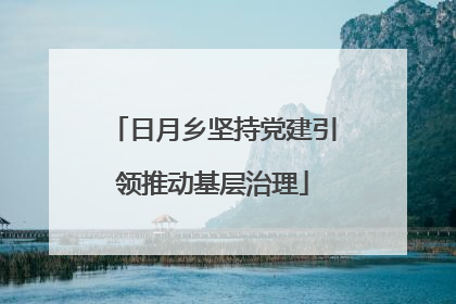 日月乡坚持党建引领推动基层治理