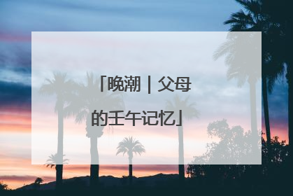 晚潮｜父母的壬午记忆