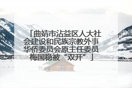 曲靖市沾益区人大社会建设和民族宗教外事华侨委员会原主任委员梅国稳被“双开”