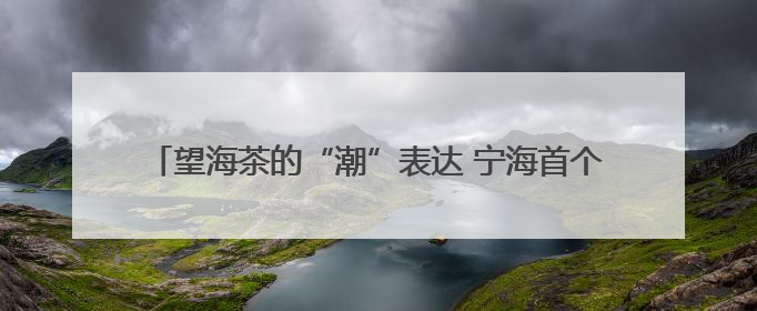 望海茶的“潮”表达 宁海首个本土新茶饮“又喝那茶”亮相