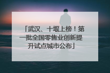 武汉、十堰上榜！第一批全国零售业创新提升试点城市公布