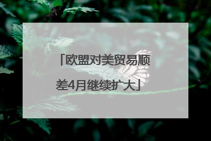 欧盟对美贸易顺差4月继续扩大
