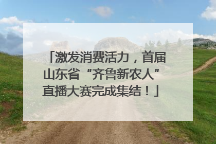 激发消费活力，首届山东省“齐鲁新农人”直播大赛完成集结！