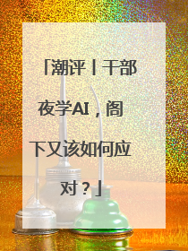 潮评丨干部夜学AI，阁下又该如何应对？