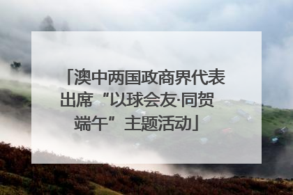 澳中两国政商界代表出席“以球会友·同贺端午”主题活动
