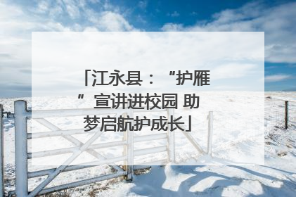 江永县：“护雁”宣讲进校园 助梦启航护成长