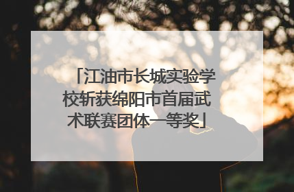 江油市长城实验学校斩获绵阳市首届武术联赛团体一等奖