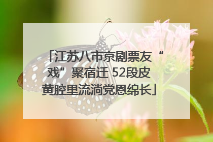 江苏八市京剧票友“戏”聚宿迁 52段皮黄腔里流淌党恩绵长