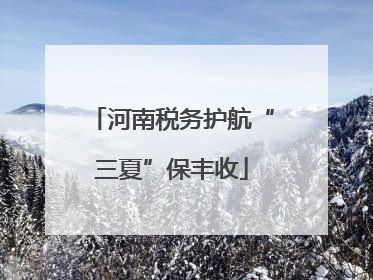 河南税务护航“三夏”保丰收