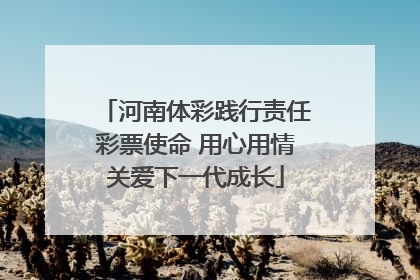 河南体彩践行责任彩票使命 用心用情关爱下一代成长