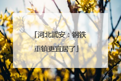 河北武安：钢铁重镇更宜居了