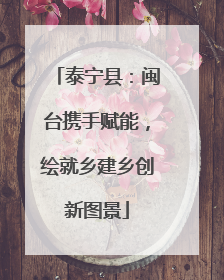 泰宁县：闽台携手赋能，绘就乡建乡创新图景