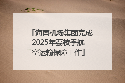 海南机场集团完成2025年荔枝季航空运输保障工作