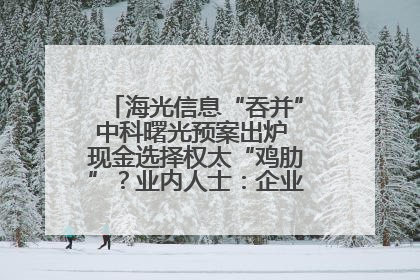 海光信息“吞并”中科曙光预案出炉 现金选择权太“鸡肋”？业内人士：企业不想大量现金流出