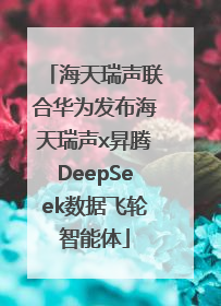 海天瑞声联合华为发布海天瑞声x昇腾DeepSeek数据飞轮智能体