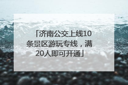 济南公交上线10条景区游玩专线，满20人即可开通