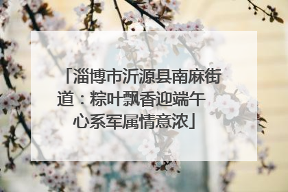 淄博市沂源县南麻街道：粽叶飘香迎端午 心系军属情意浓