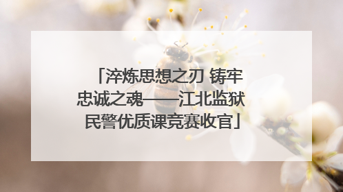 淬炼思想之刃 铸牢忠诚之魂——江北监狱民警优质课竞赛收官