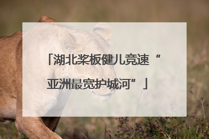 湖北桨板健儿竞速“亚洲最宽护城河”
