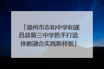 湖州市志和中学和遂昌县第三中学携手打造体教融合实践新样板