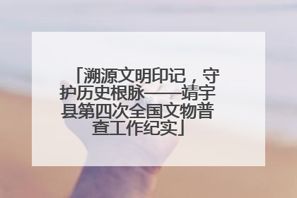 溯源文明印记，守护历史根脉——靖宇县第四次全国文物普查工作纪实
