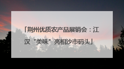荆州优质农产品展销会：江汉“美味”亮相沙市码头