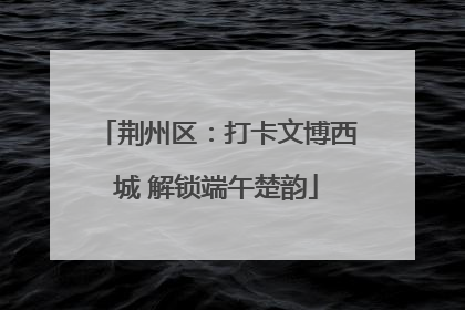 荆州区：打卡文博西城 解锁端午楚韵