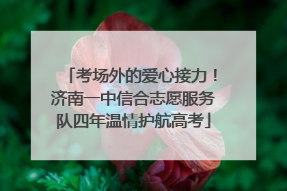 考场外的爱心接力！济南一中信合志愿服务队四年温情护航高考