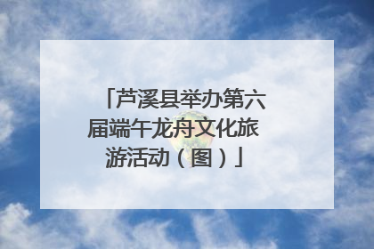 芦溪县举办第六届端午龙舟文化旅游活动（图）