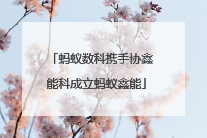 蚂蚁数科携手协鑫能科成立蚂蚁鑫能