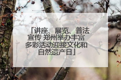 讲座、展览、普法宣传 郑州举办丰富多彩活动迎接文化和自然遗产日