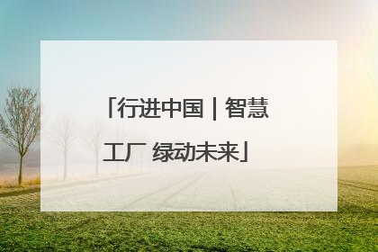 行进中国｜智慧工厂 绿动未来
