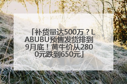 补货量达500万？LABUBU预售发货排到9月底！黄牛价从2800元跌到650元
