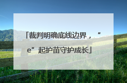 裁判明确底线边界，“e”起护苗守护成长