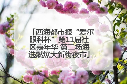 西海都市报“爱尔眼科杯”第11届社区嘉年华 第二场海选燃爆大新街夜市