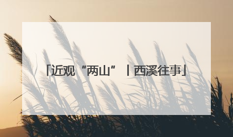 近观“两山”丨西溪往事