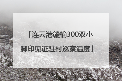 连云港赣榆300双小脚印见证驻村巡察温度