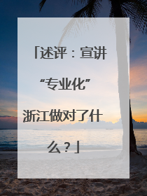 述评：宣讲“专业化” 浙江做对了什么？
