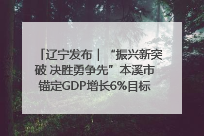 辽宁发布｜“振兴新突破 决胜勇争先”本溪市锚定GDP增长6%目标推进十项重点工作