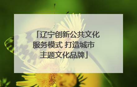 辽宁创新公共文化服务模式 打造城市主题文化品牌