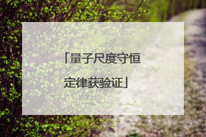 量子尺度守恒定律获验证