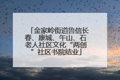 金家岭街道鲁信长春、康城、午山、石老人社区文化“两创”社区书院结业