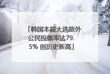 韩国本届大选旅外公民投票率达79.5% 创历史新高