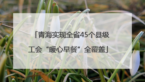 青海实现全省45个县级工会“暖心早餐”全覆盖