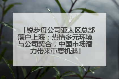 锐步母公司亚太区总部落户上海：热情多元环境与公司契合，中国市场潜力带来重要机遇